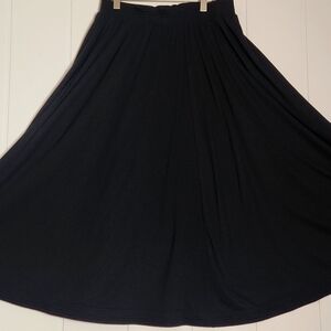 Vintage Peter Popovitch black Cotton Whimsigoth Timeless preppy Flowy Maxi skirt